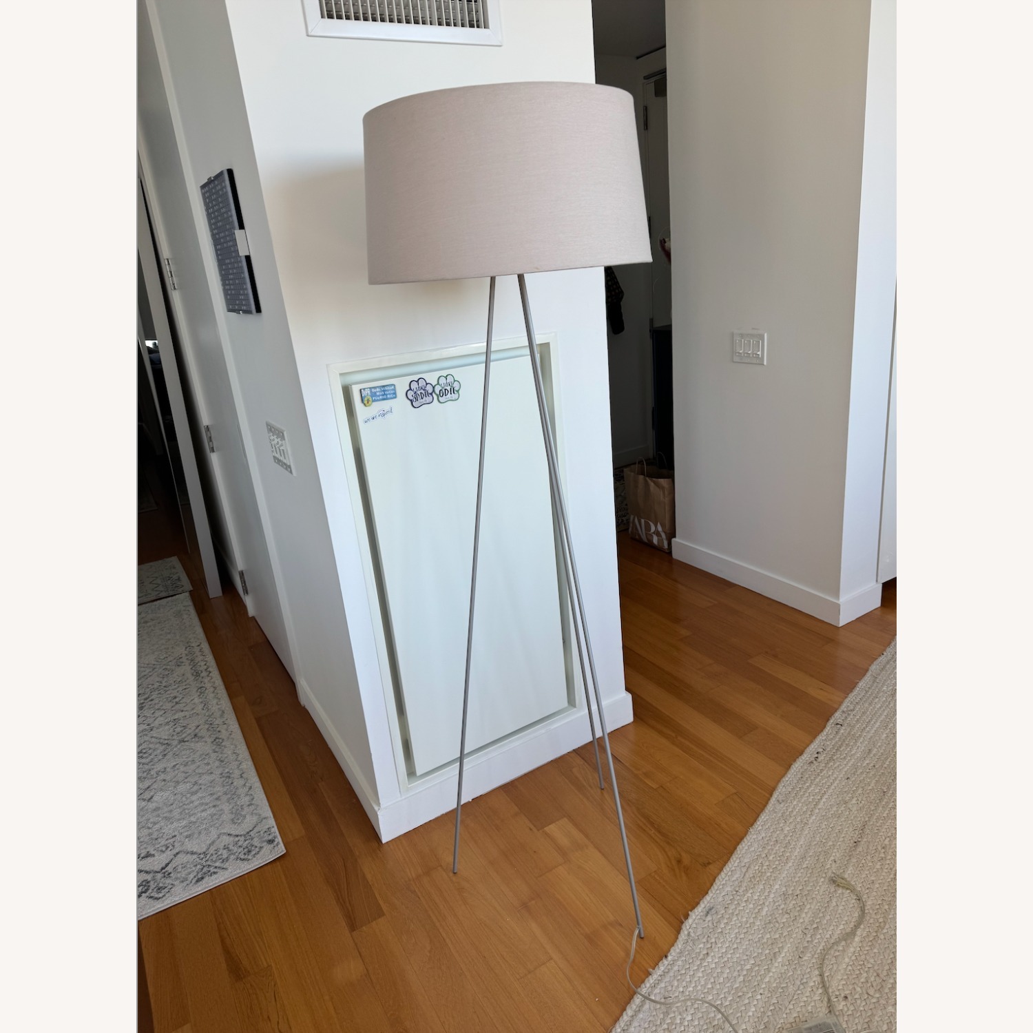 Design Within Reach Tripod Natural Fabric Floor Lamp - image-1