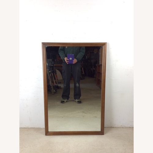 Used MCM Rectangular Mirror with Rounded Walnut Frame for sale on AptDeco