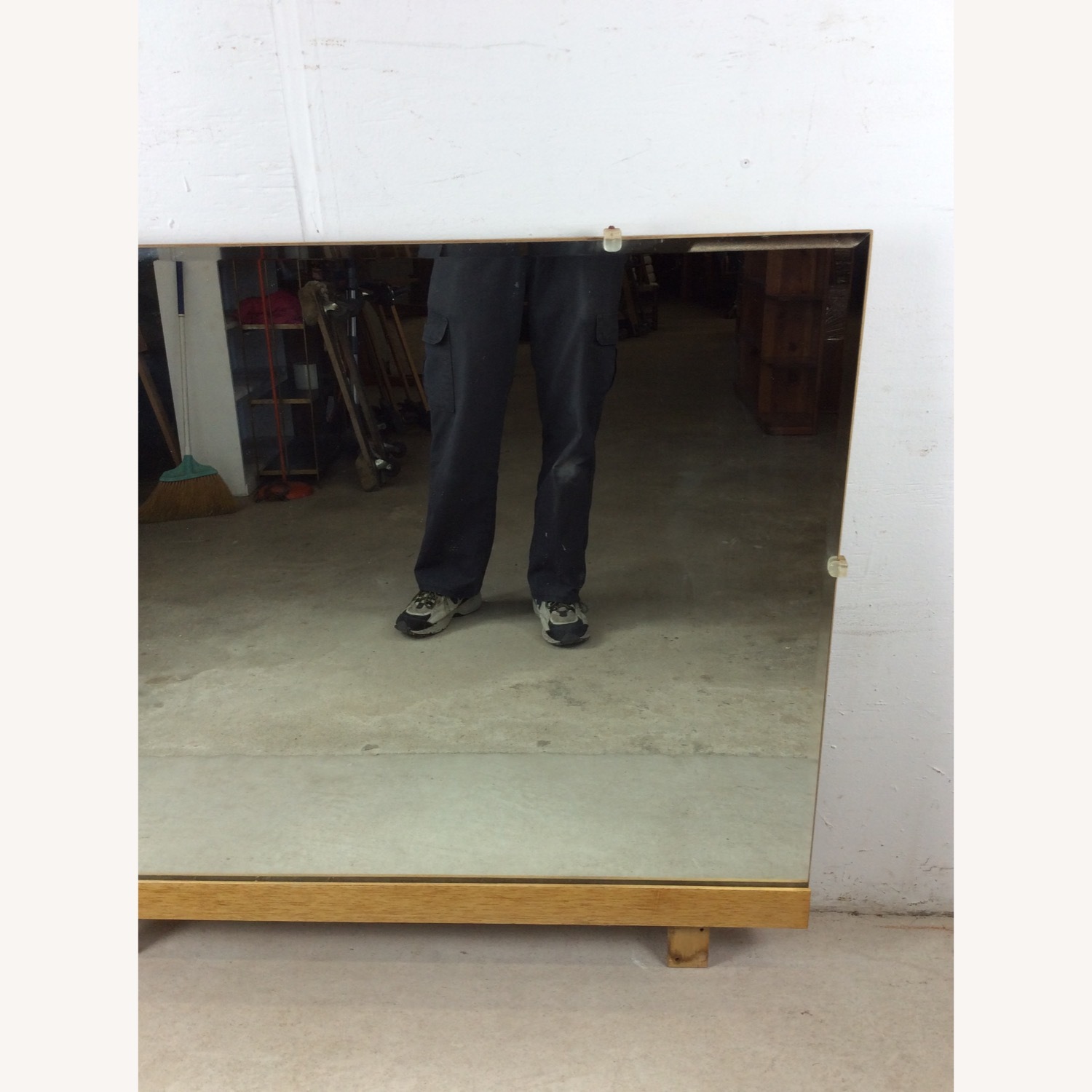 Mid Century Mountable Mirror with Beveled Glass  - image-5