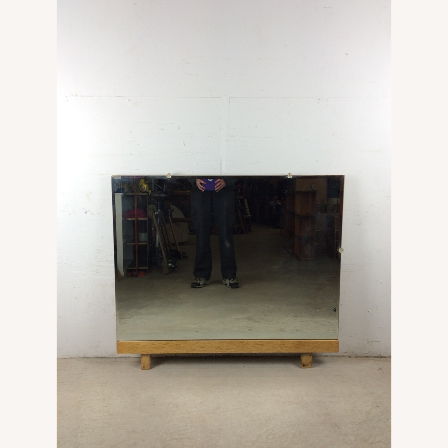 Mid Century Mountable Mirror with Beveled Glass  - image-2