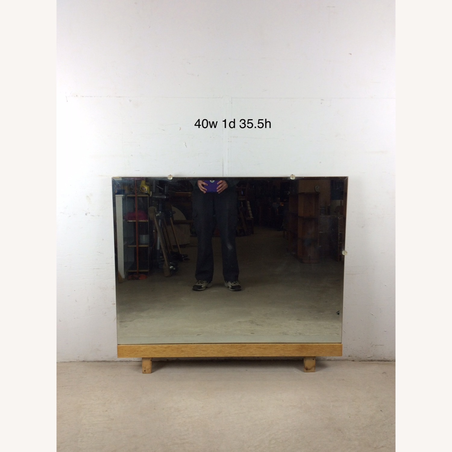 Mid Century Mountable Mirror with Beveled Glass  - image-18