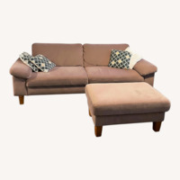 Light Brown Fabric 2 Seater Sofa