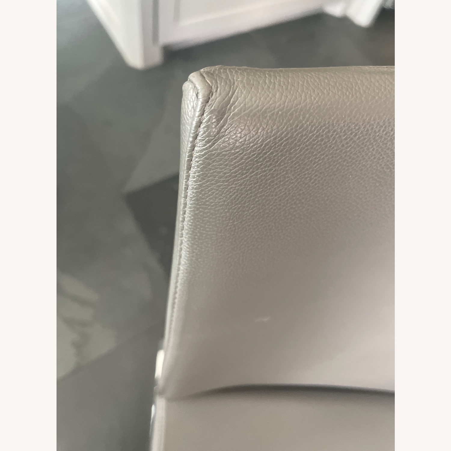 Roche Bobois Amplitude Dark Gray Leather Dining Chairs - image-4