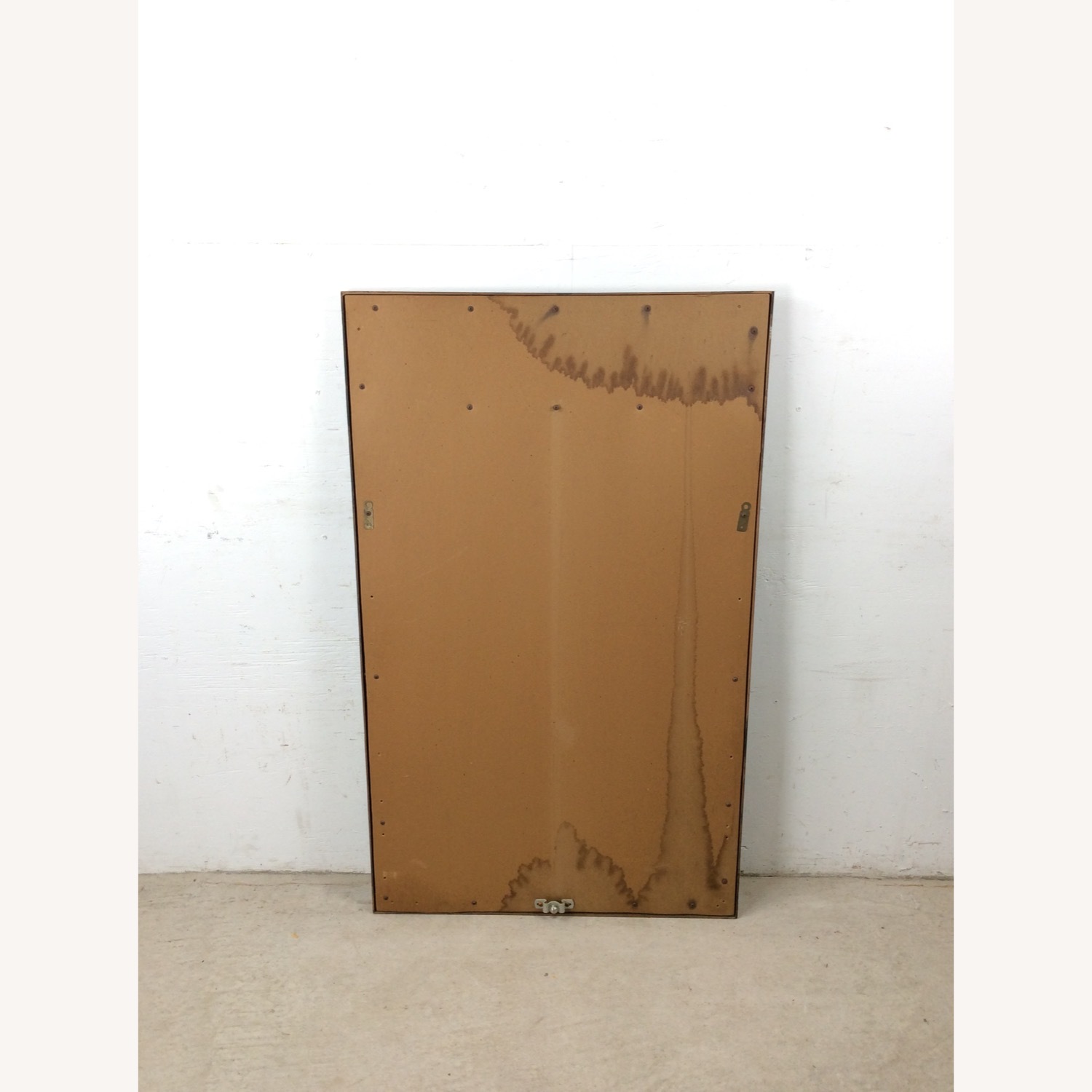 Mid Century Mirror with Inlaid Wood Panel - image-15