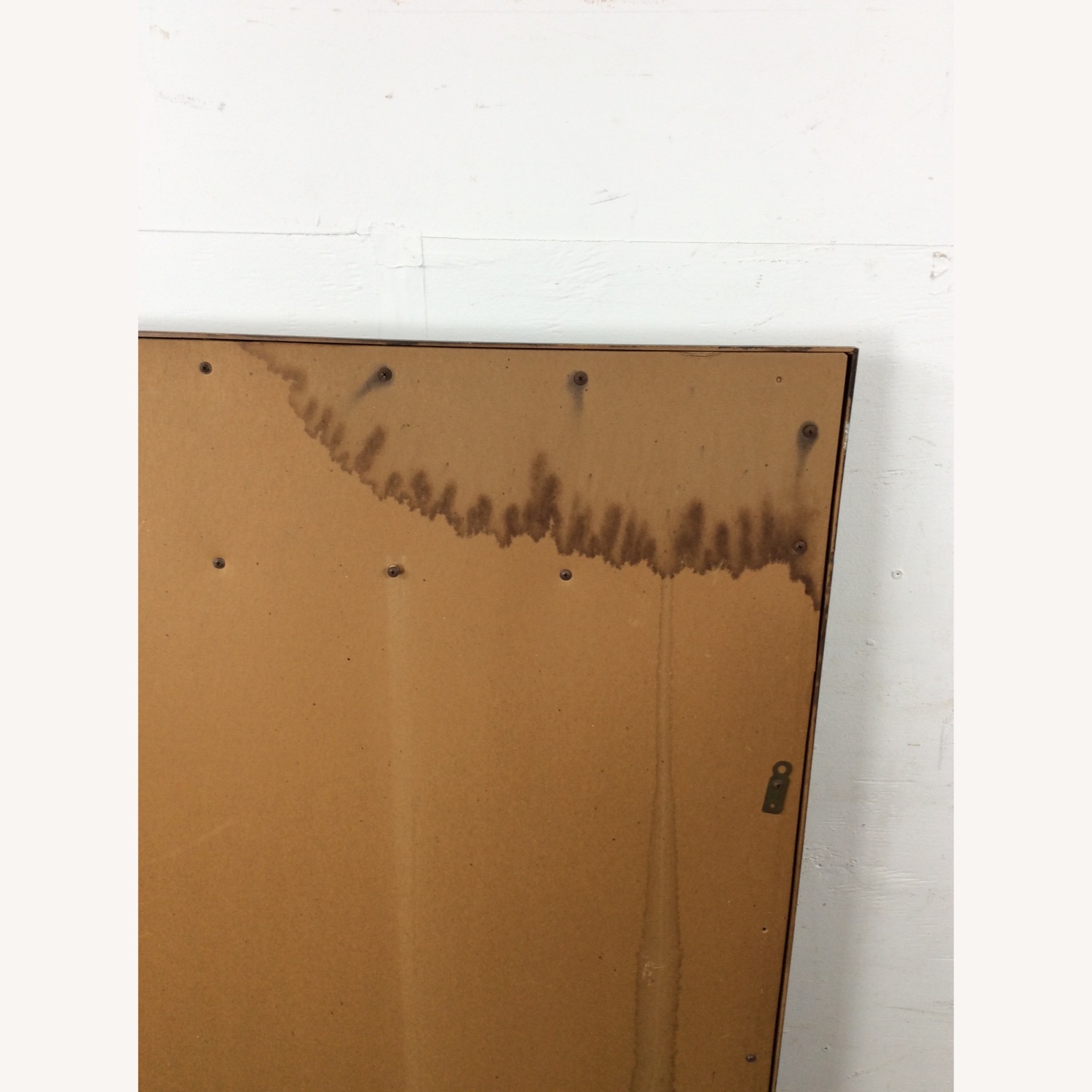 Mid Century Mirror with Inlaid Wood Panel - image-16