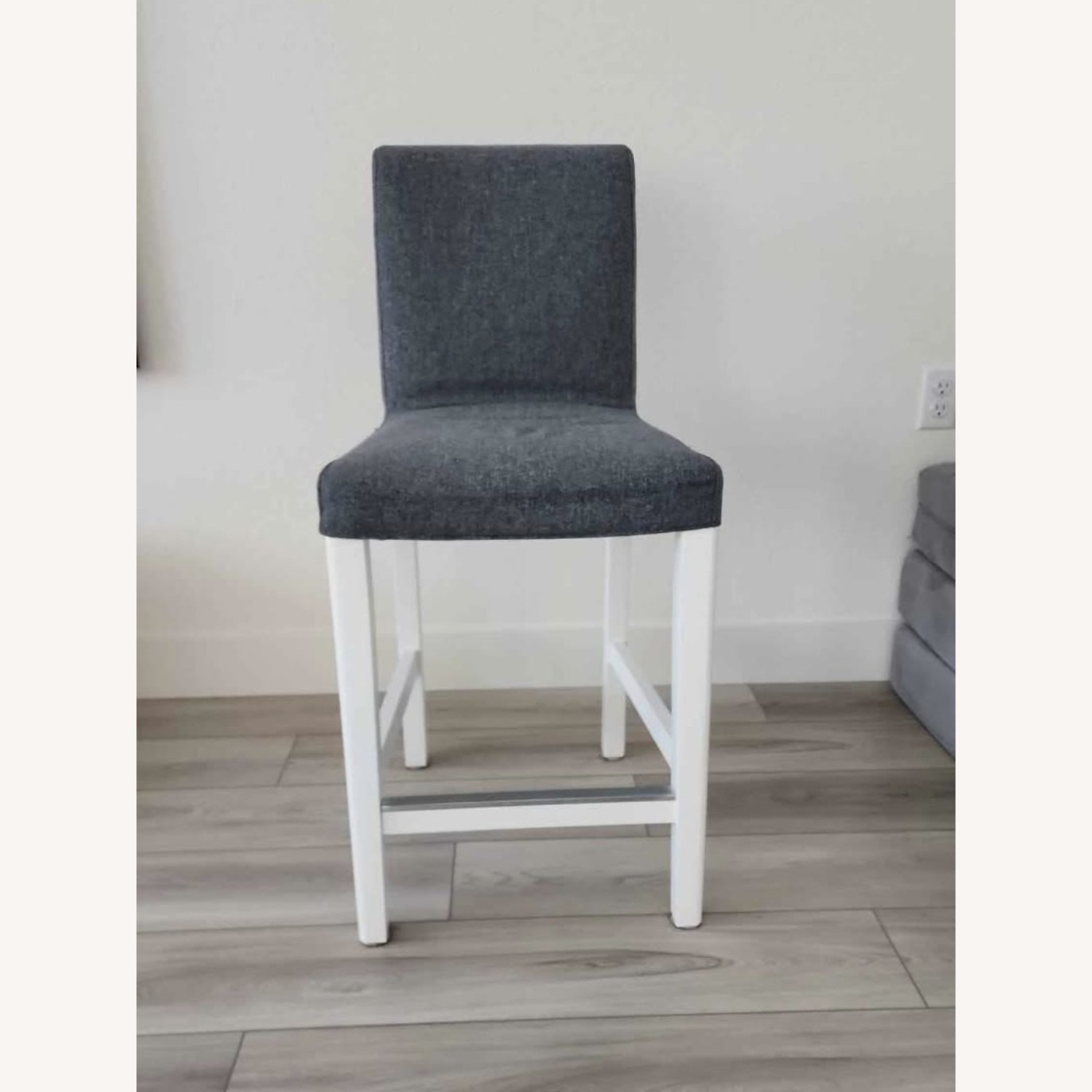 IKEA Bergmund Gray Fabric Stools - image-3