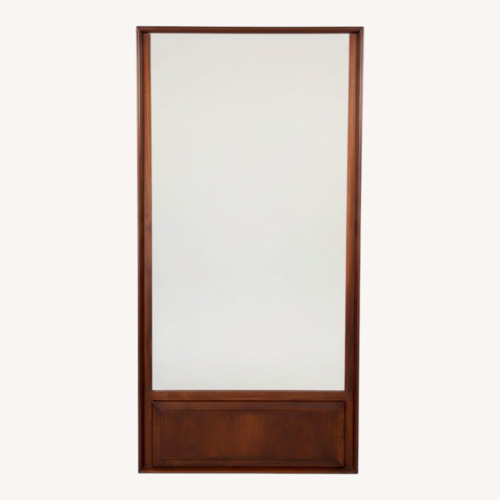 Used MCM Wall Mirror with Walnut Panel at Bottom for sale on AptDeco