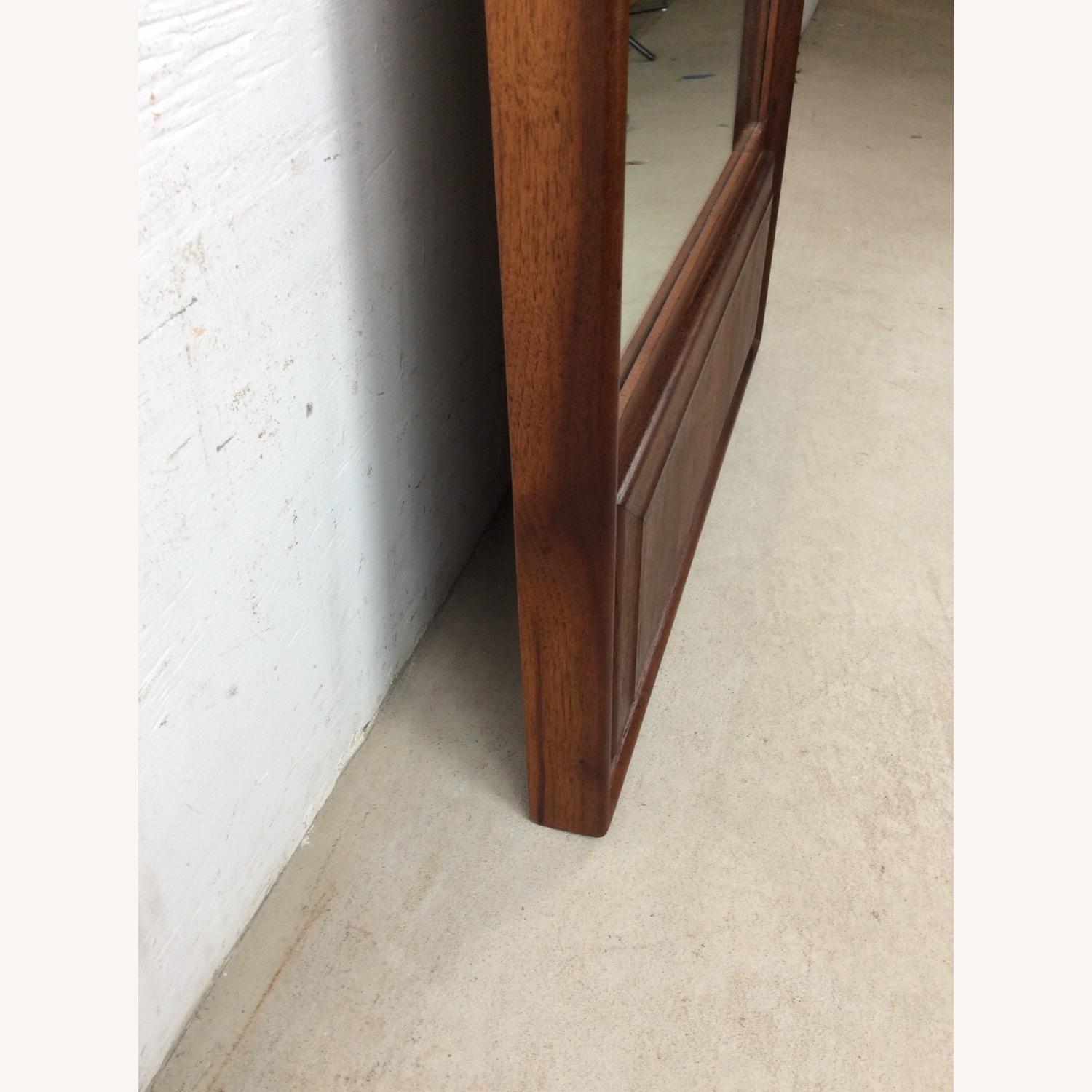 MCM Wall Mirror with Walnut Panel at Bottom - image-19