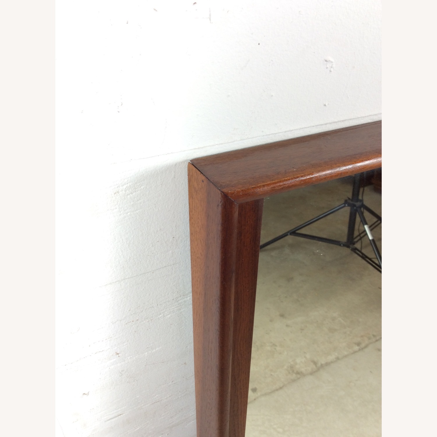MCM Wall Mirror with Beveled Panel at Bottom - image-6