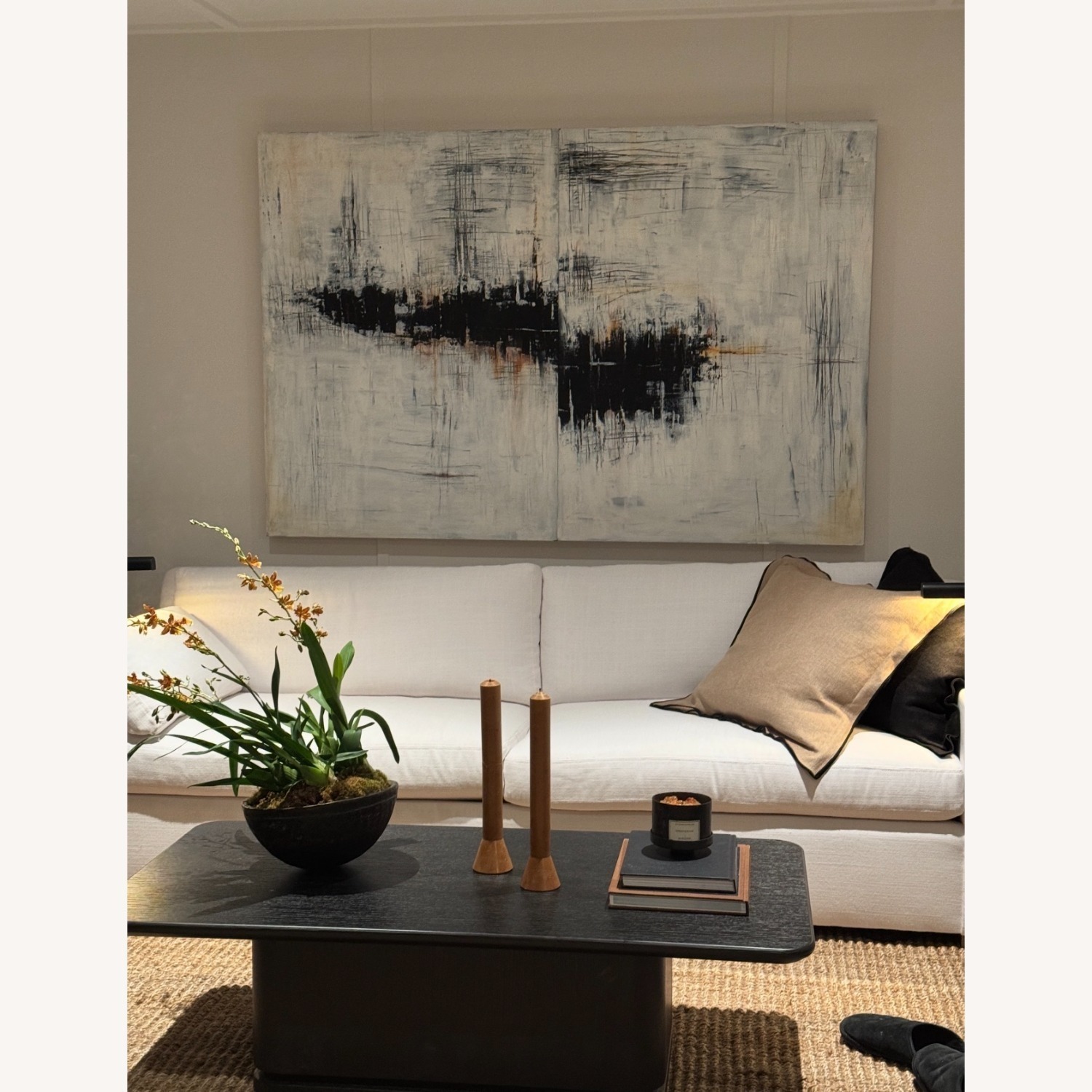 Restoration Hardware Belgian White 3+ Seater Sofa - image-3