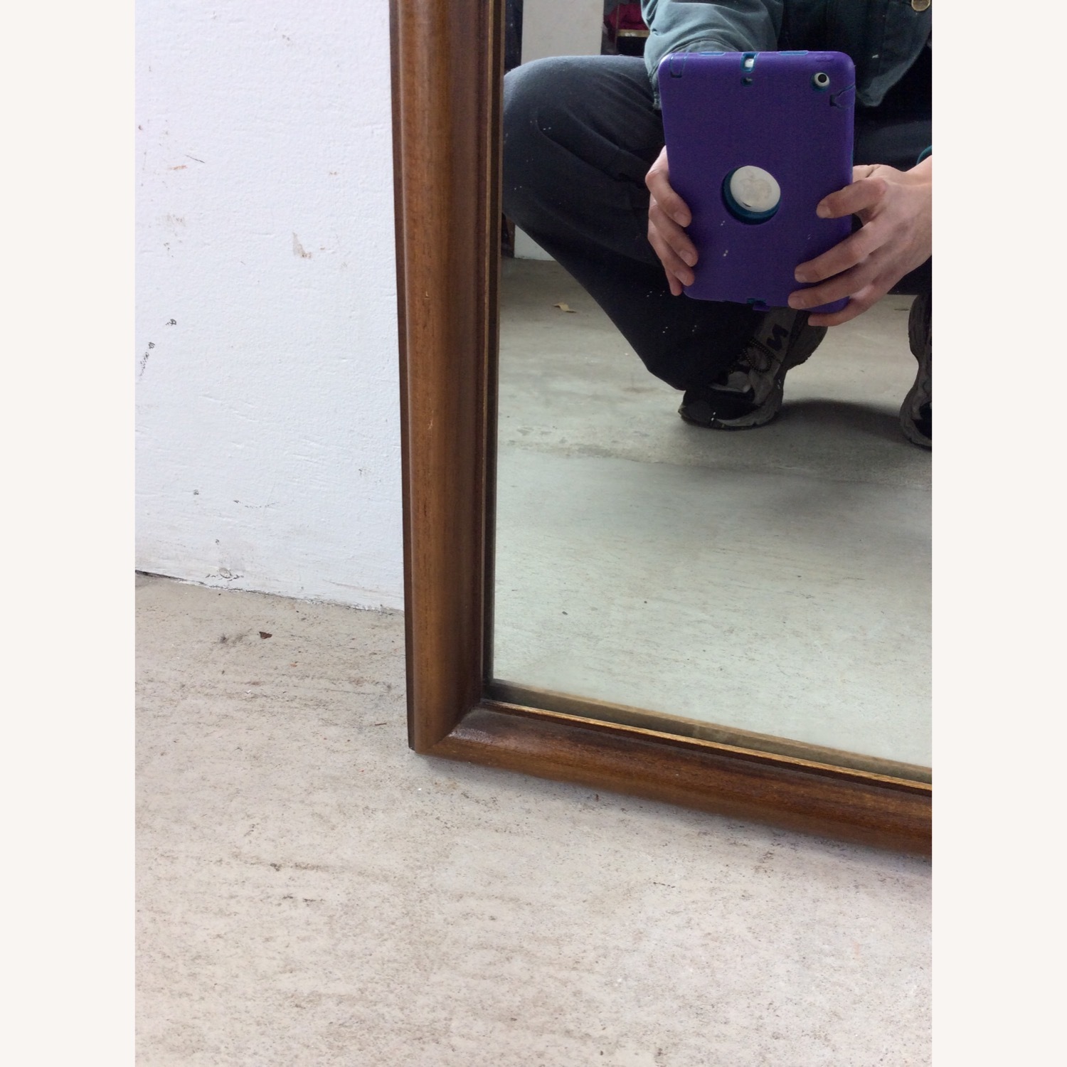 Pair MCM Rectangular Wall Mirrors with Thin Walnut - image-10