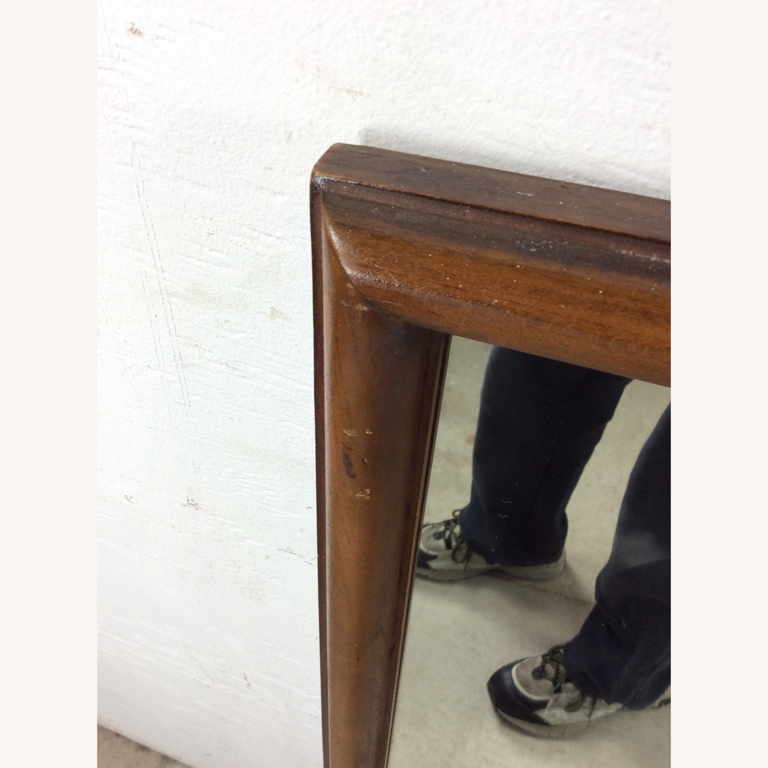 Pair MCM Rectangular Wall Mirrors with Thin Walnut - image-9