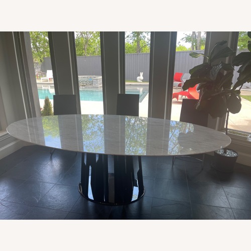 Used Roche Bobois Ivresse White Marble Dining Table for sale on AptDeco