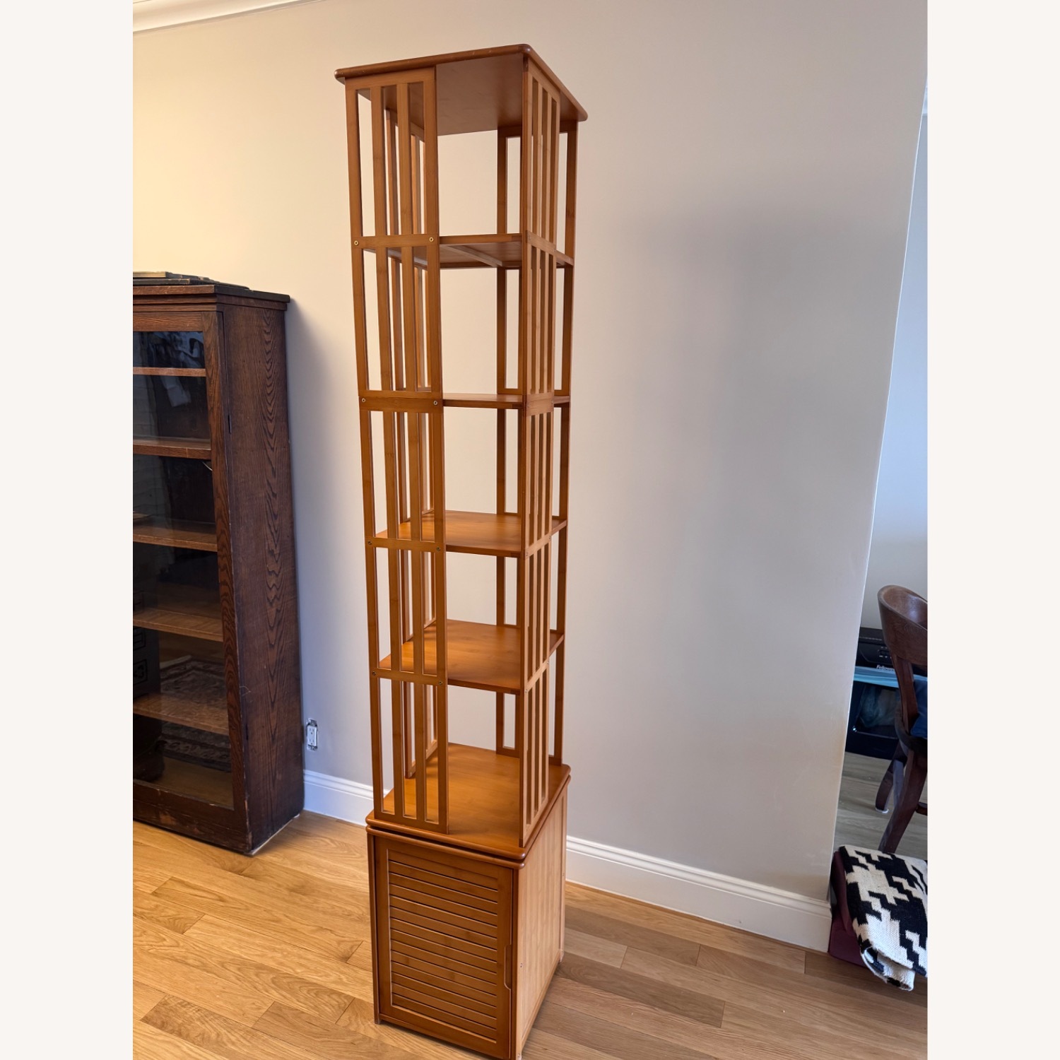 Meridian Light Brown Bamboo Bookcase - image-3