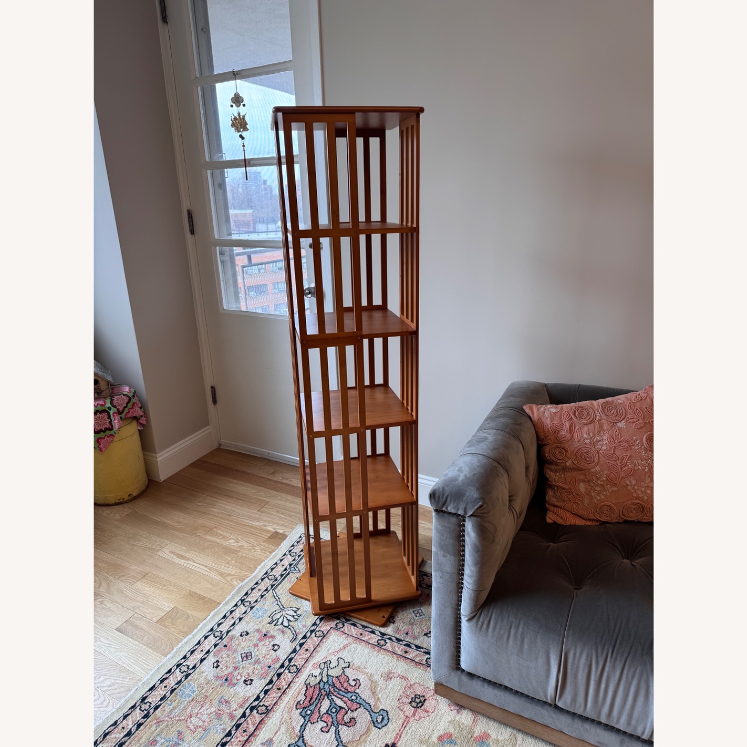 Meridian Light Brown Bamboo Bookcase - image-2