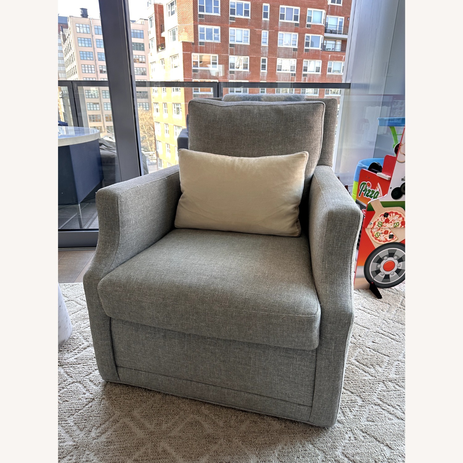 Pair of Serena & Lily Grady Swivel Armchairs - image-3