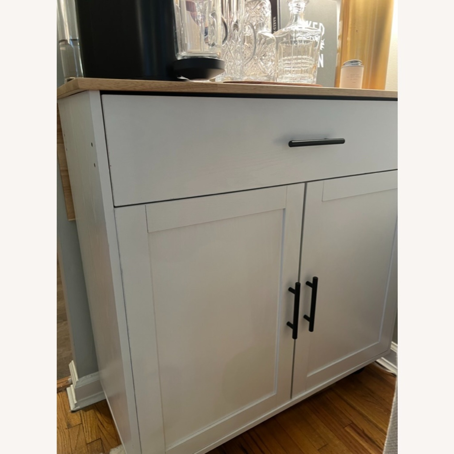 Wayfair White Wood Bar Cart - image-2