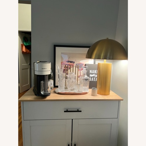 Used Wayfair White Wood Bar Cart for sale on AptDeco