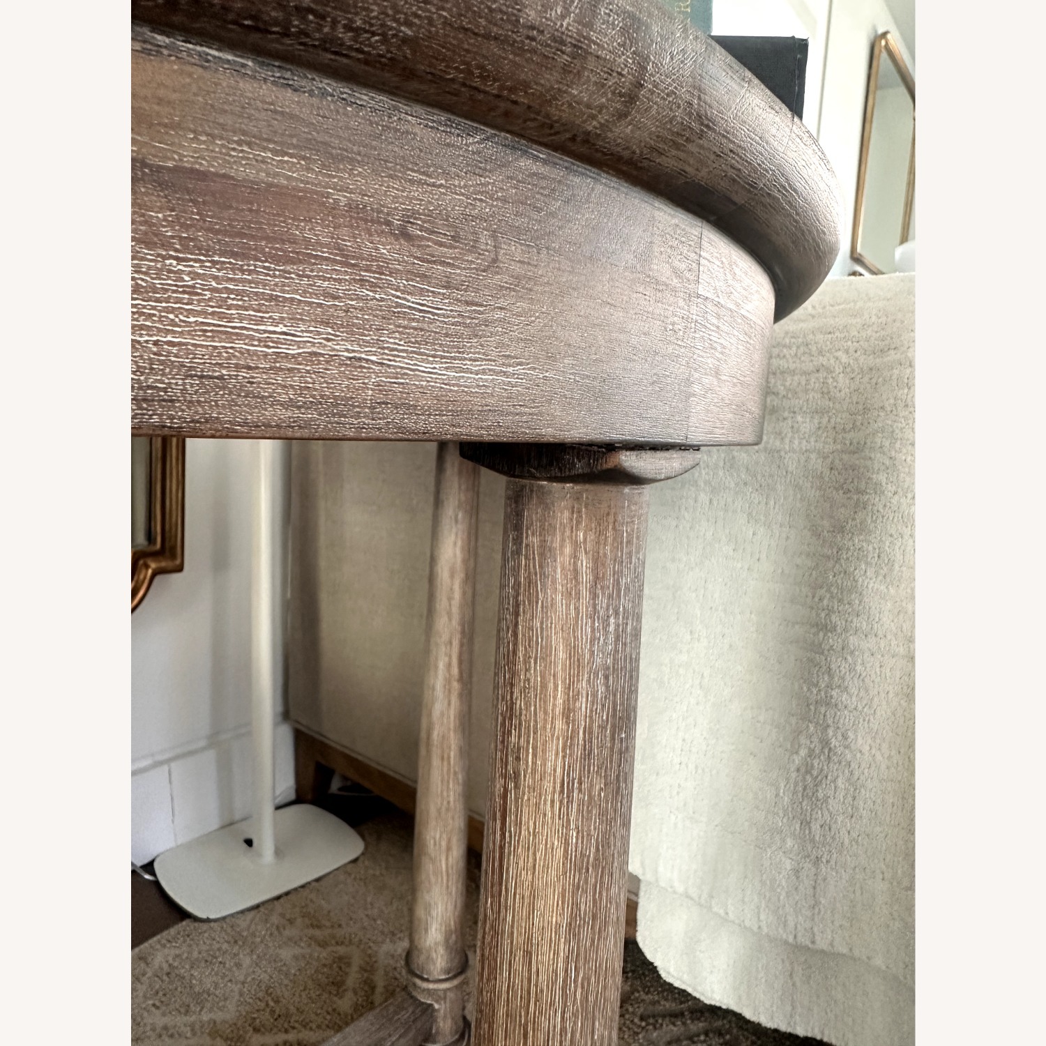 Pair of Empire Style Round Wood Side Tables - image-5