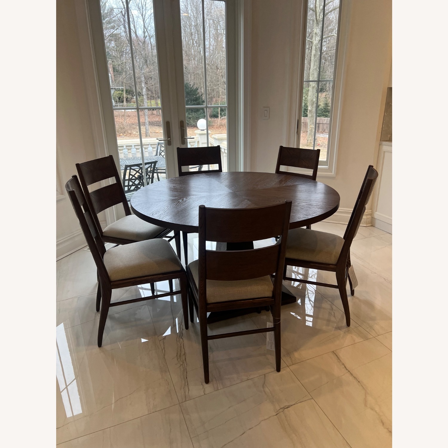 Theodore Alexander Dark Brown Wood Dining Table - image-5