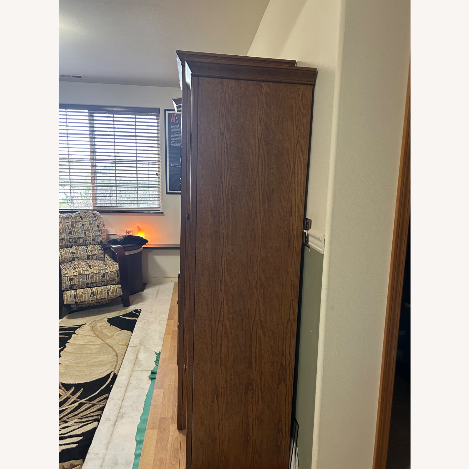 Dark Brown Wood Media Storage - image-2