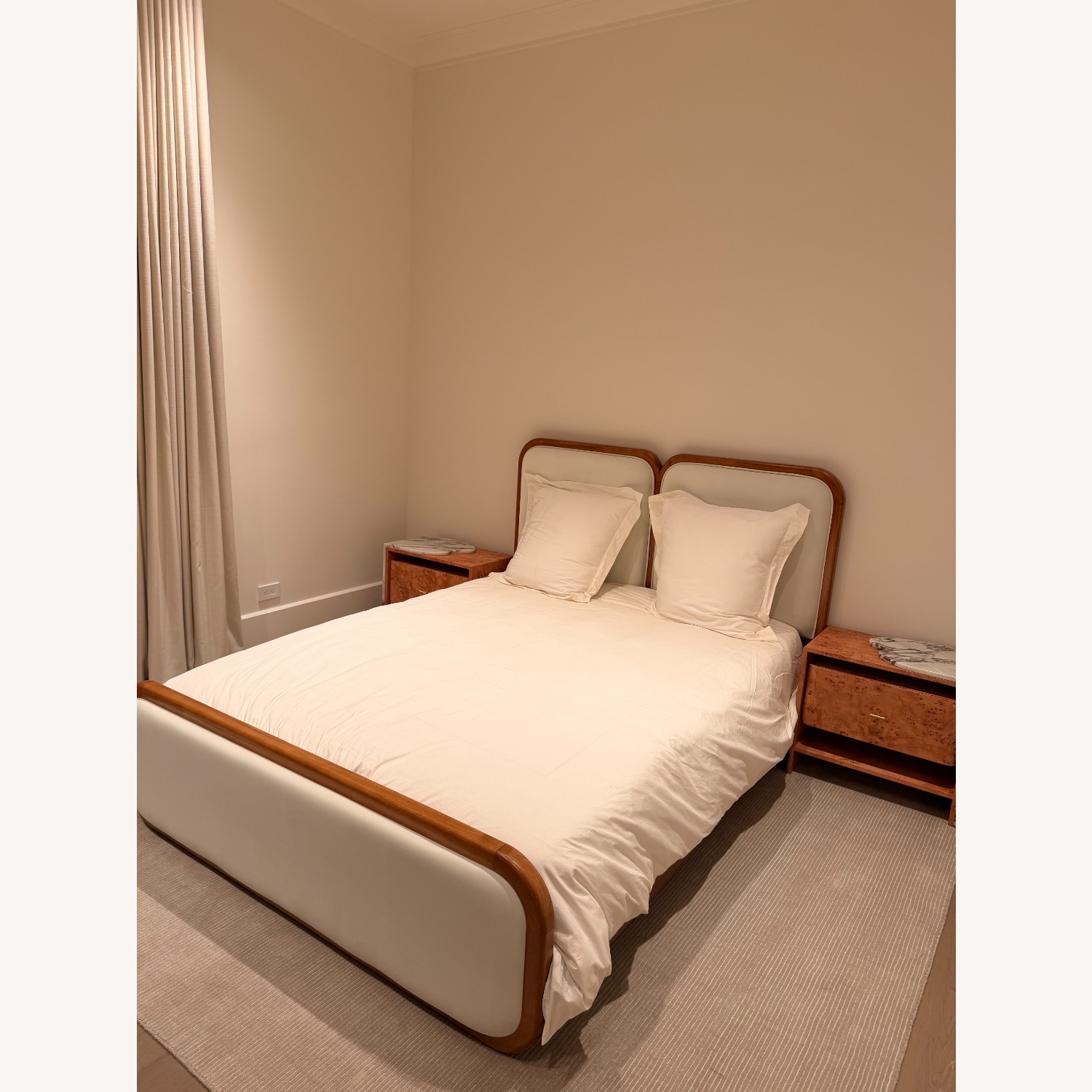 Designer Walnut Bed Frame - image-2