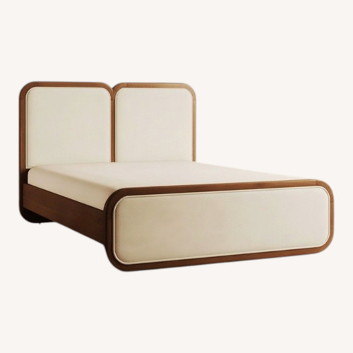 Used Designer Walnut Bed Frame for sale on AptDeco