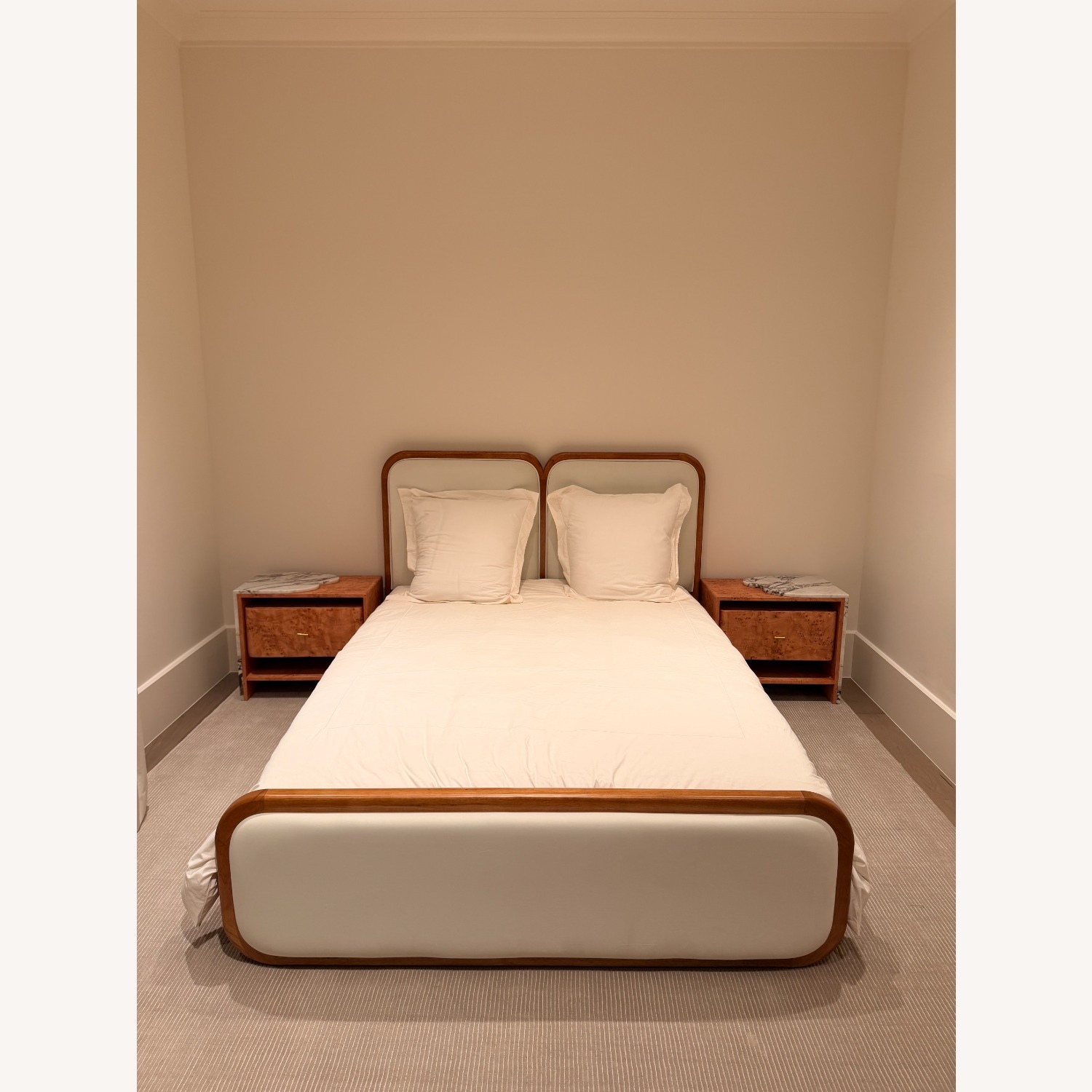Designer Walnut Bed Frame - image-1