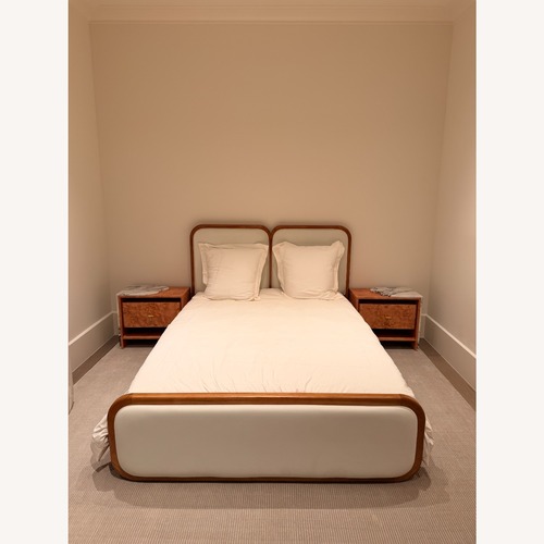 Used Designer Walnut Bed Frame for sale on AptDeco