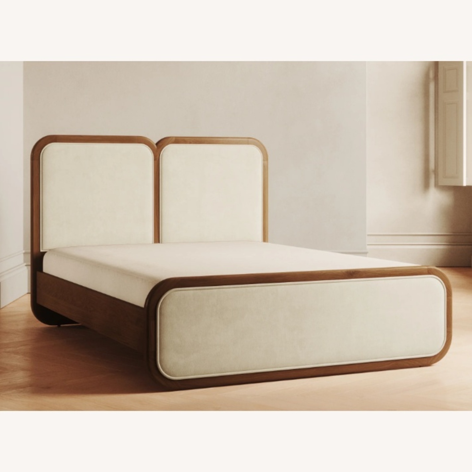 Designer Walnut Bed Frame - image-7