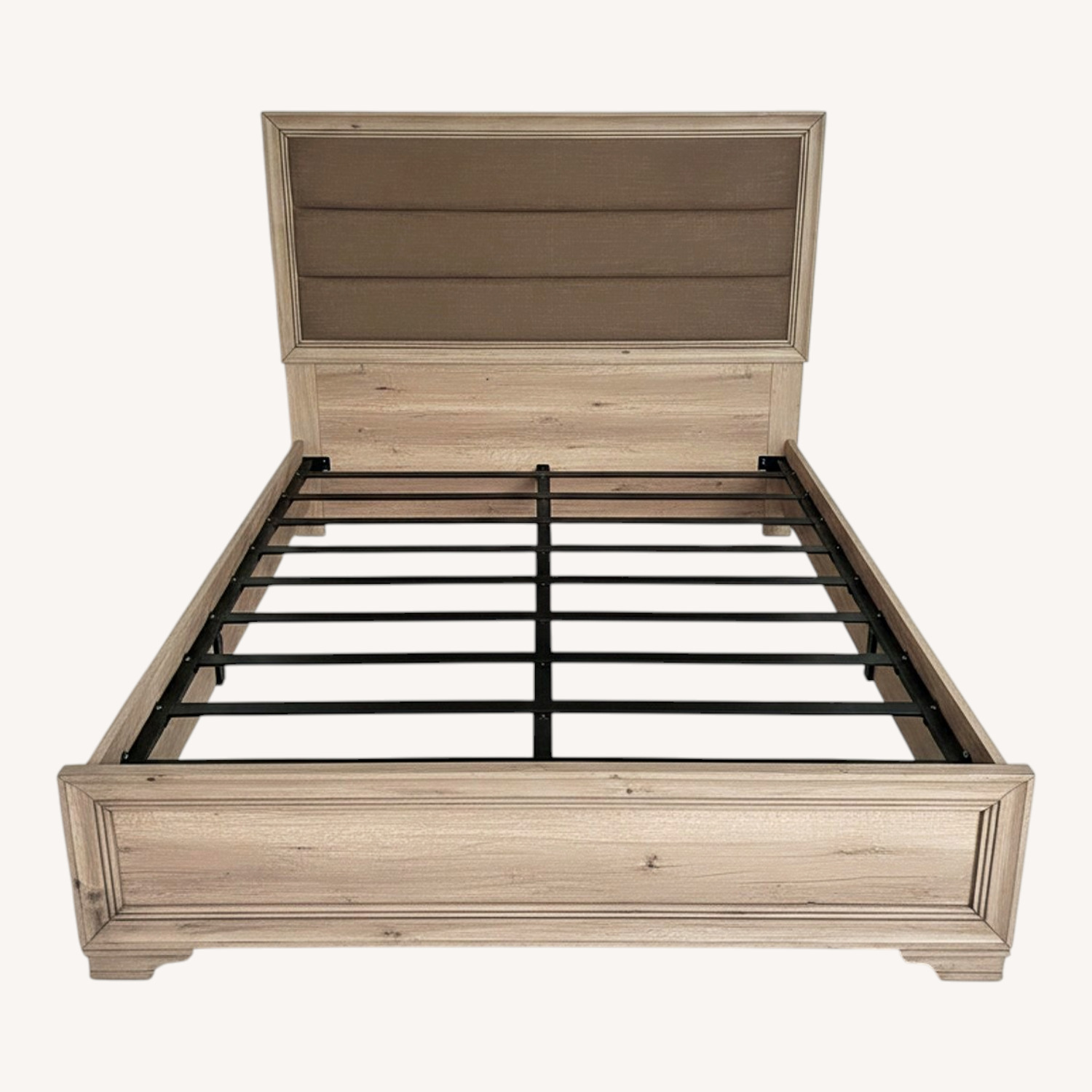 Natural Wood Queen Bed - image-0