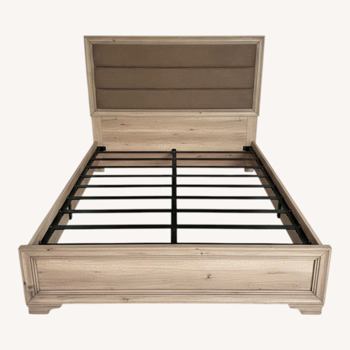 Used Natural Wood Queen Bed for sale on AptDeco
