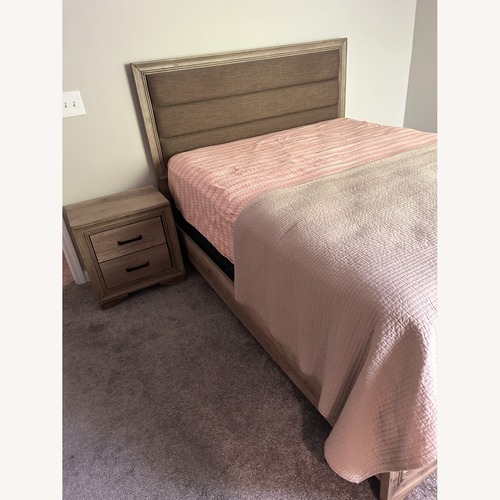 Used Natural Wood Queen Bed for sale on AptDeco