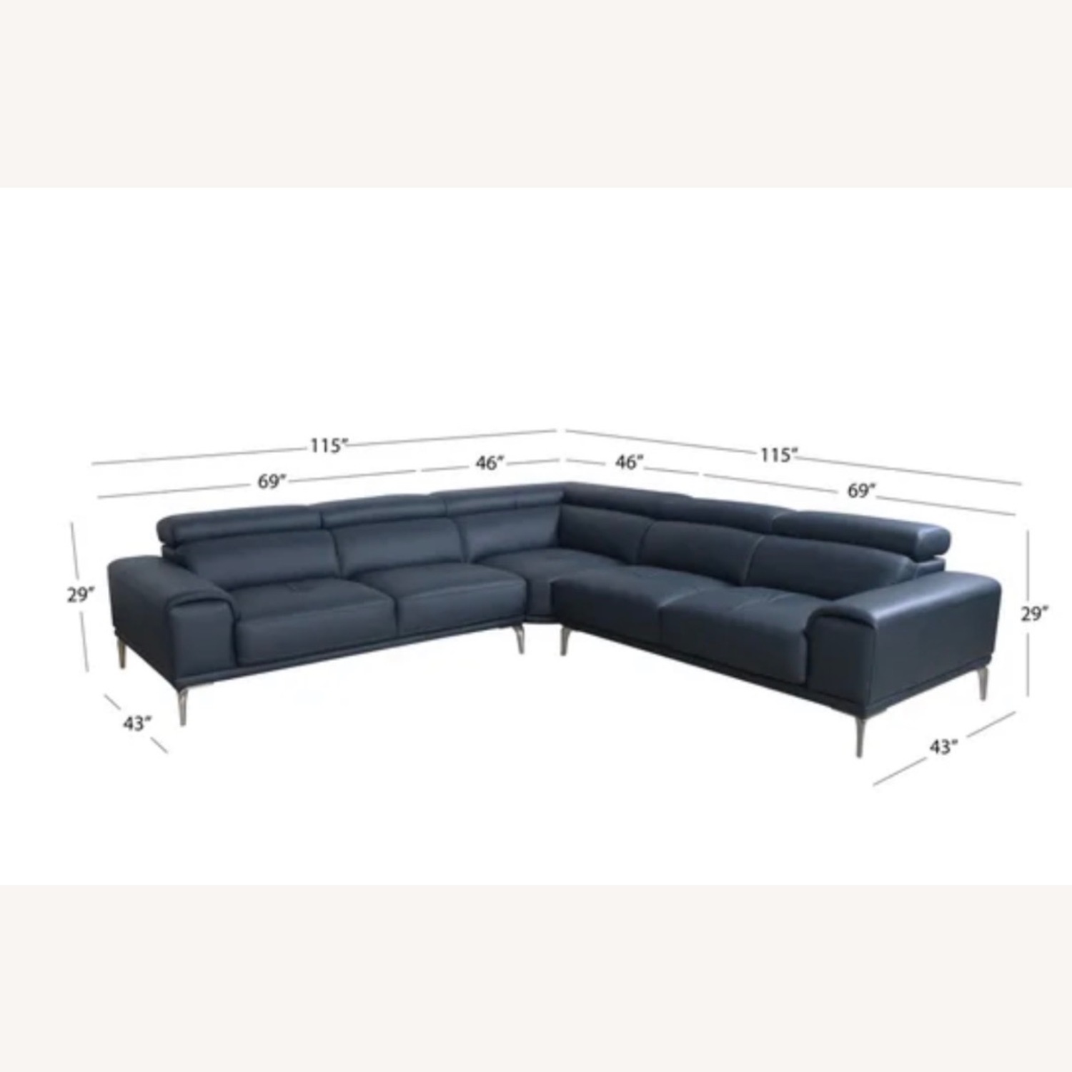 Abbyson Living Furniture Blue 3+ Seater Sofa - image-3