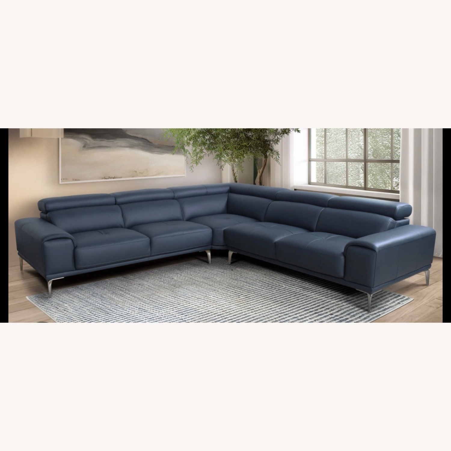 Abbyson Living Furniture Blue 3+ Seater Sofa - image-2