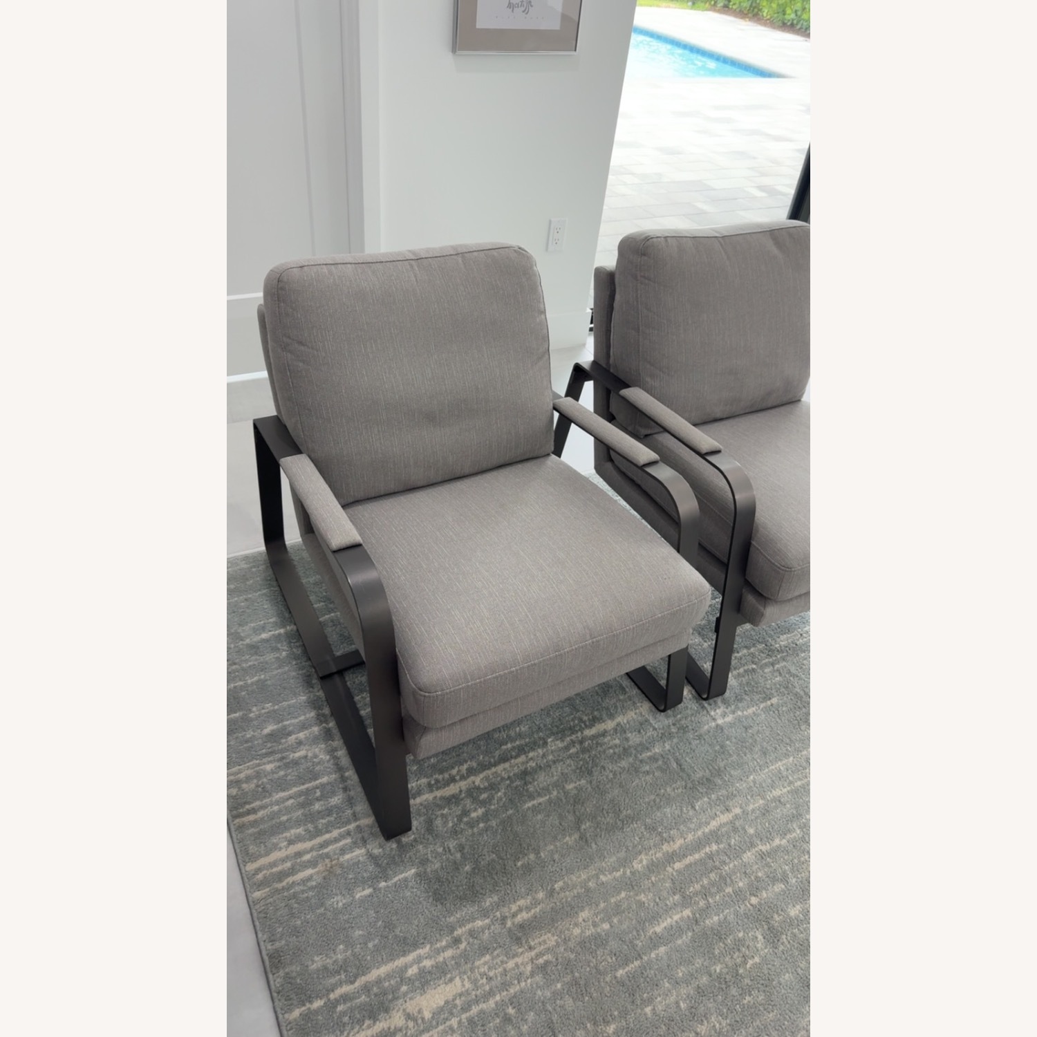 City Furniture Light Gray Fabric Armchair - image-2