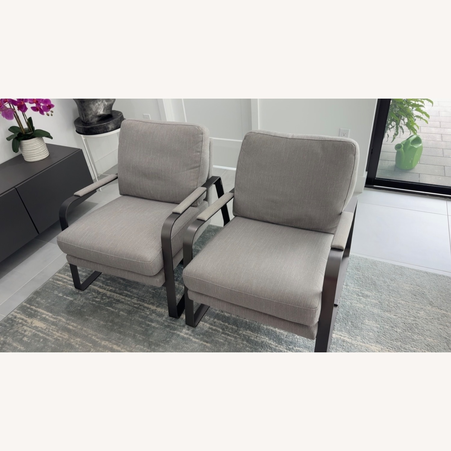 City Furniture Light Gray Fabric Armchair - image-3
