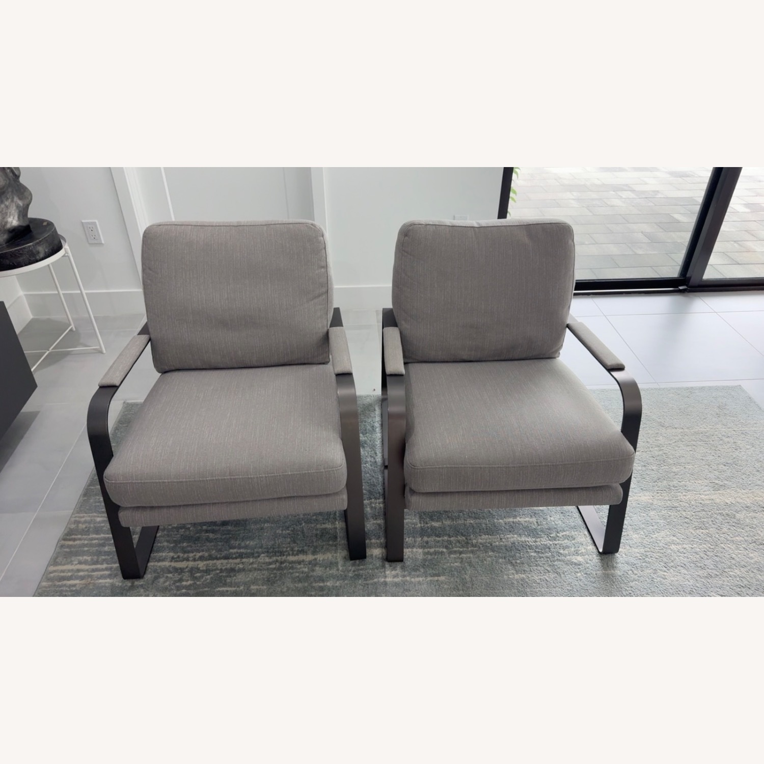 City Furniture Light Gray Fabric Armchair - image-1