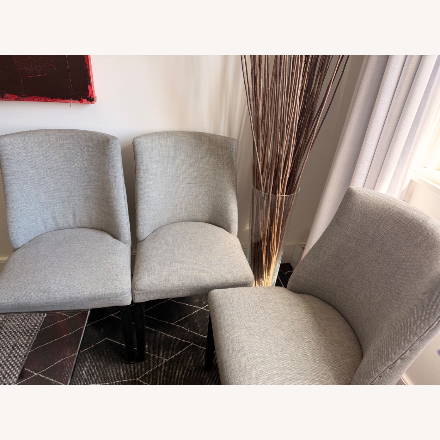 Restoration Hardware French Barrelback Light Gray Dining Chairs - image-4