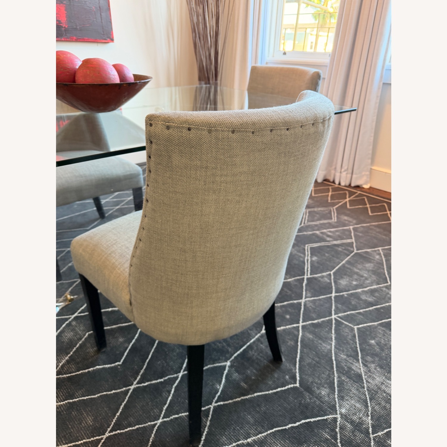 Restoration Hardware French Barrelback Light Gray Dining Chairs - image-2