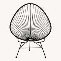 CB2 Black Accent Chair