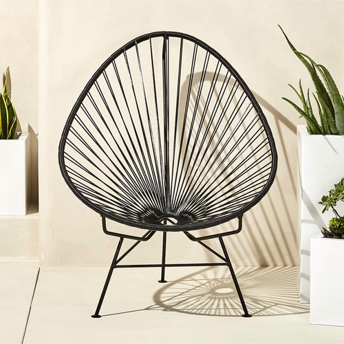 Used CB2 Black Accent Chair for sale on AptDeco