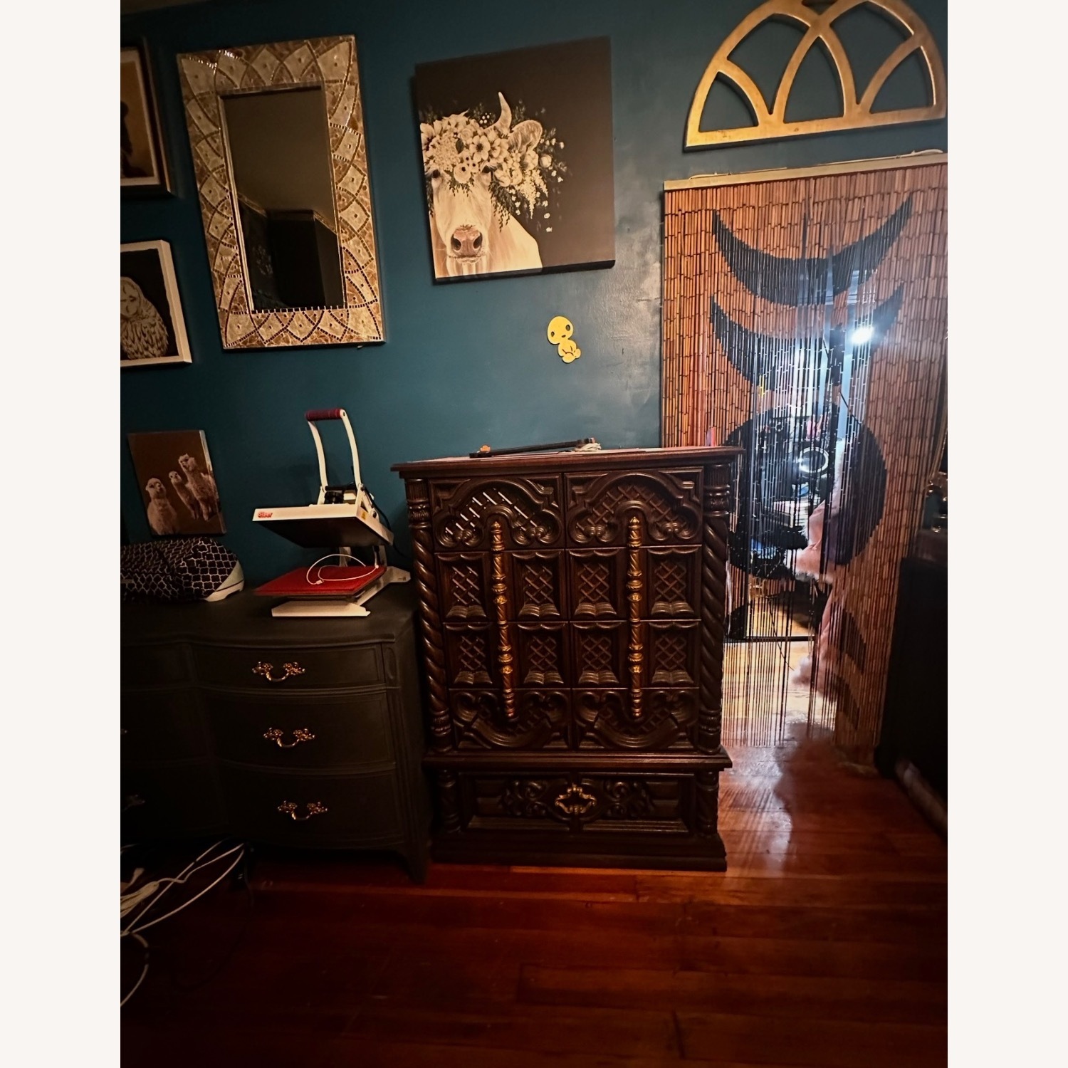 Dark Brown Wood Chest - image-2