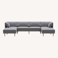Burrow Light Gray Polyurethane 3+ Piece Sectional
