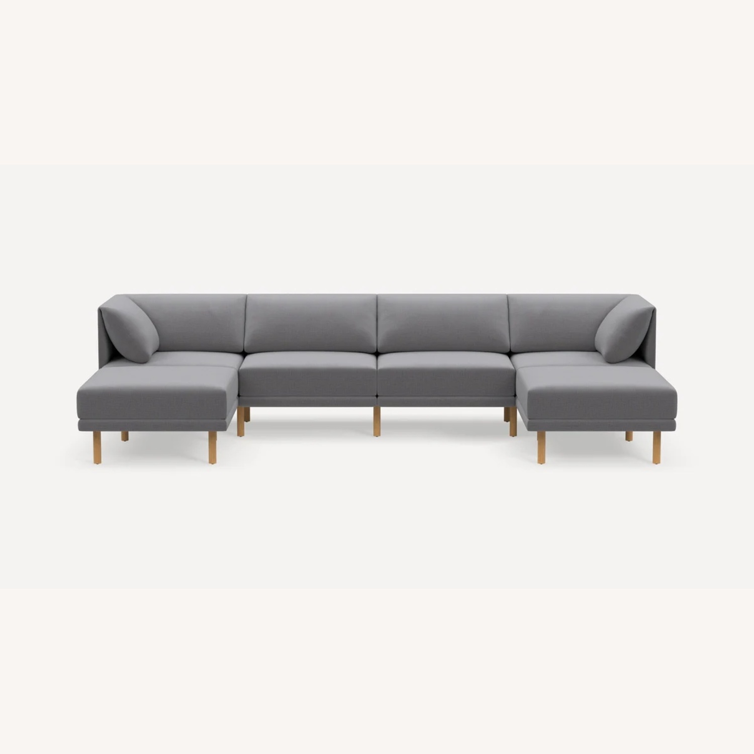 Burrow Light Gray Polyurethane 3+ Piece Sectional - image-5