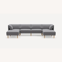 Burrow Light Gray Polyurethane 3+ Piece Sectional