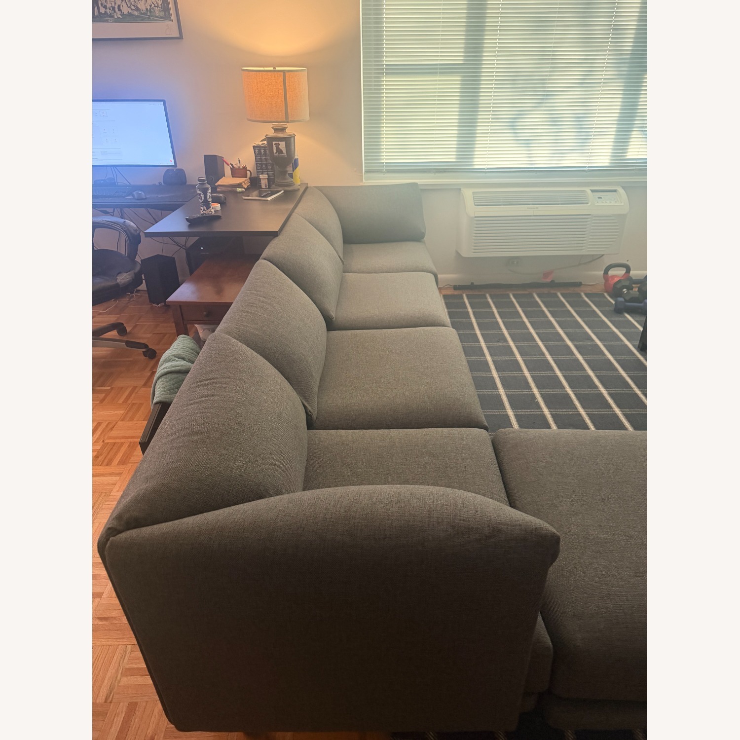 Burrow Light Gray Polyurethane 3+ Piece Sectional - image-2