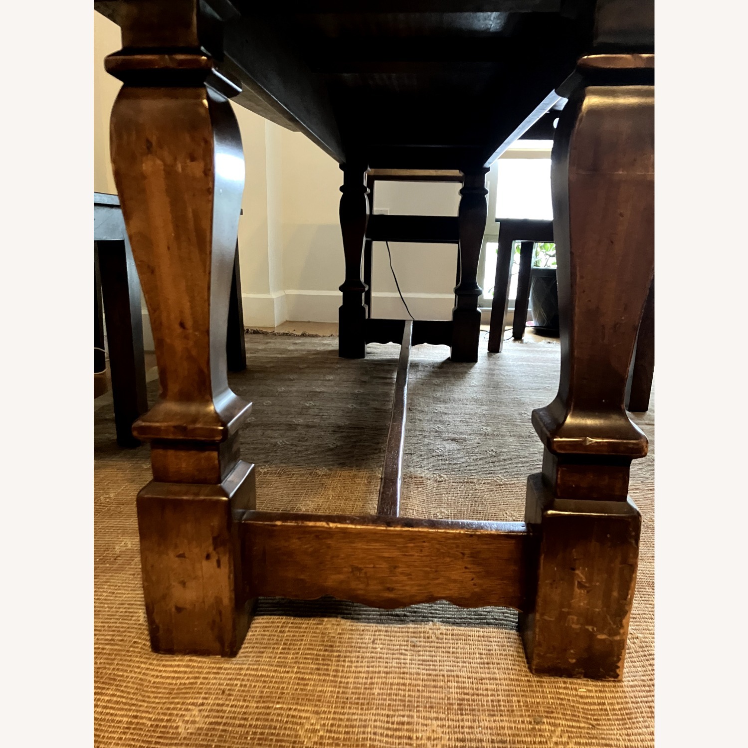 Vintage/Antique Dark Brown Wood Dining Table - image-3
