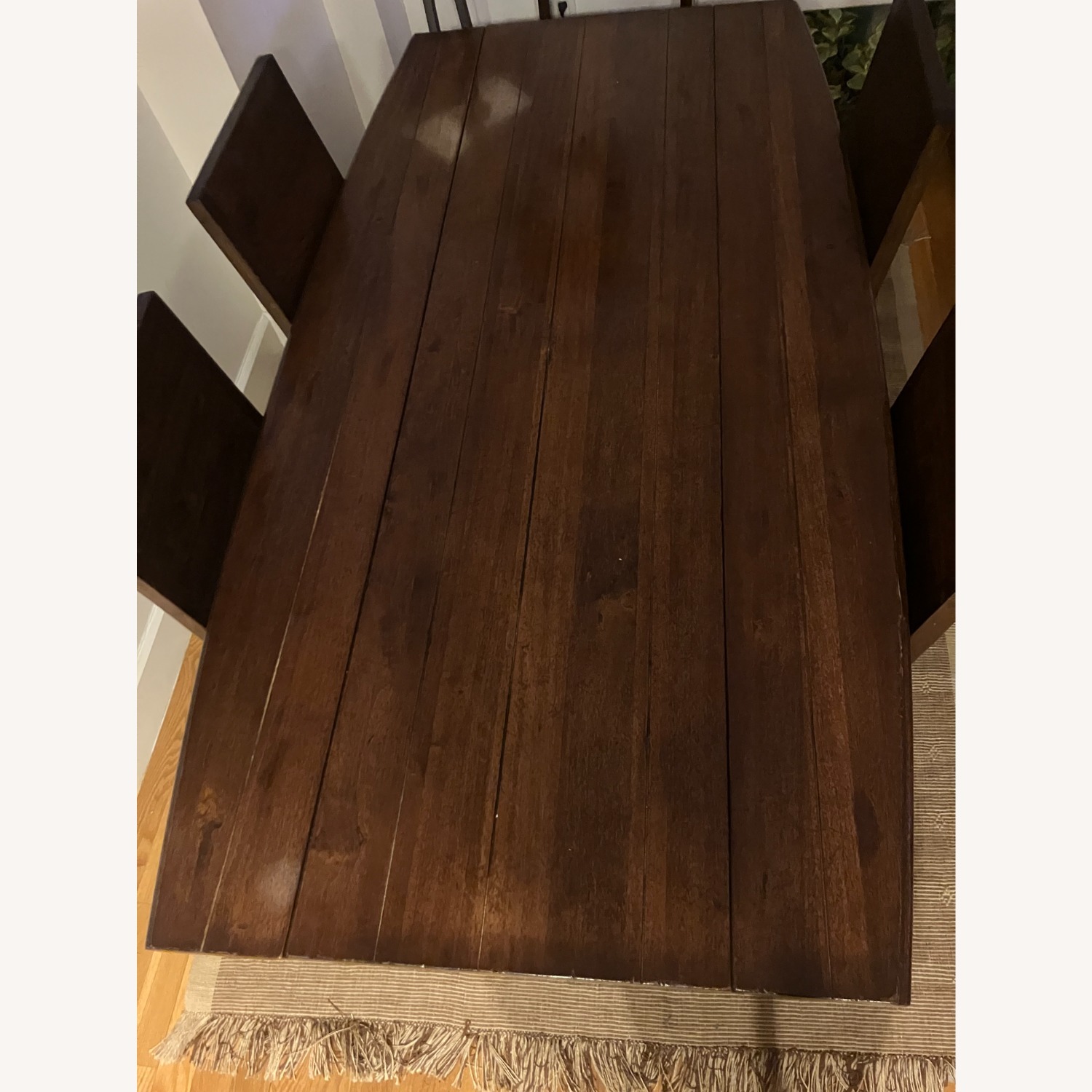 Vintage/Antique Dark Brown Wood Dining Table - image-6