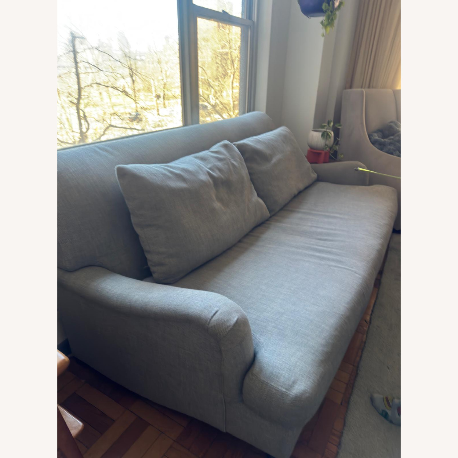 Williams-Sonoma Light Gray Fabric 3+ Seater Sofa - image-3